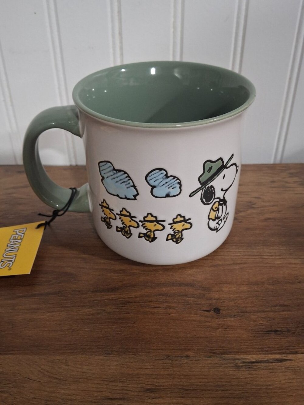 New Peanuts 75th Anniversary Ceramic Mug Snoopy Woodstock Scout Friends